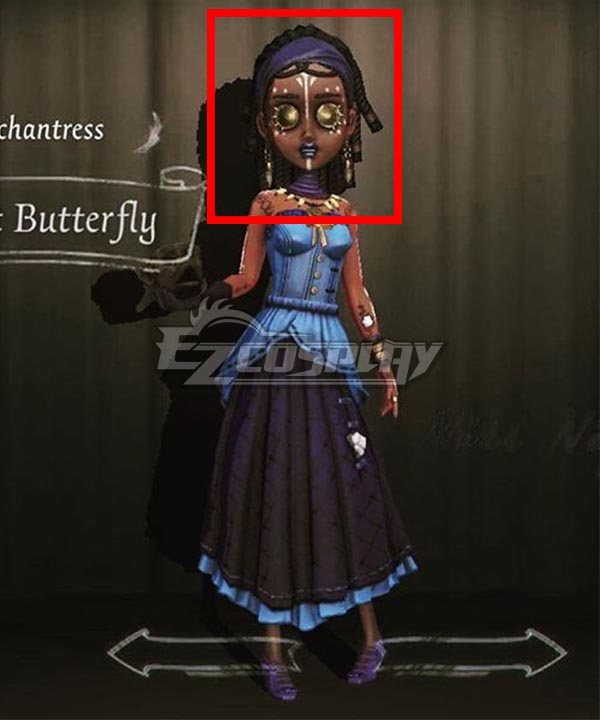 Identity V Enchantress Patricia Dorval Violet Butterfly Black Halloween Cosplay Wig