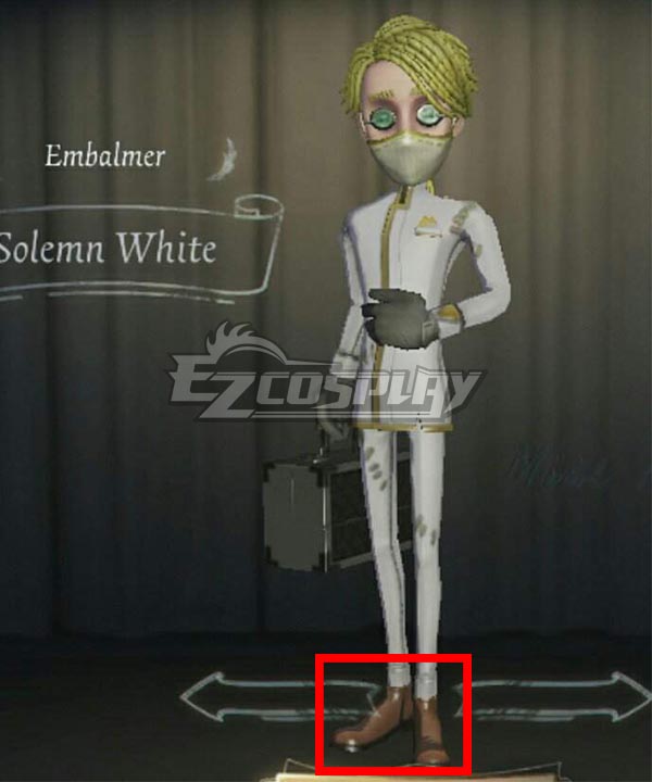 Identity V Embalmer Aesop Carl Solemn White Brown Cosplay Shoes