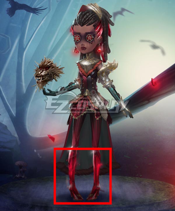 Identity V Enchantress Patricia Dorval Maroon Crystal Red Shoes Cosplay Boots