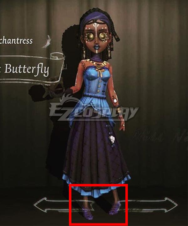 Identity V Enchantress Patricia Dorval Violet Butterfly Blue Cosplay Shoes