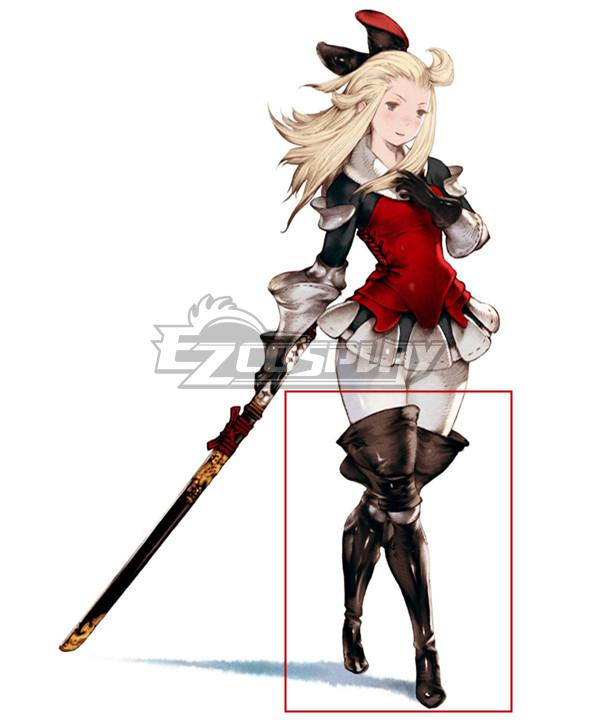 Bravely Default For the Sequel Edea Lee Black Shoes Cosplay Boots