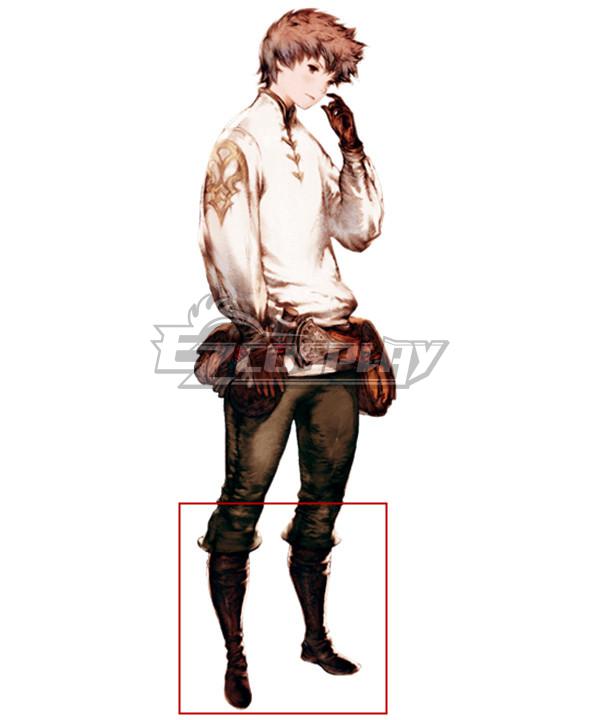 Bravely Default For the Sequel Tiz Arrior Brown Shoes Cosplay Boots
