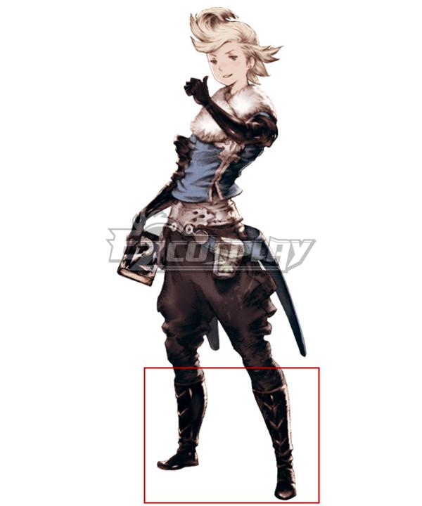 Bravely Default For the Sequel Ringabel Brown Shoes Cosplay Boots