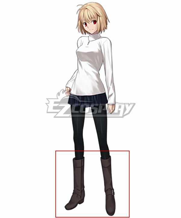 Tsukihime Arcueid Brunestud Brown Shoes Cosplay Boots