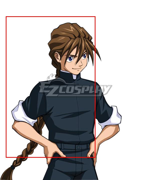 Mobile Suit Gundam Wing Duo Maxwell Brown Cosplay Wig