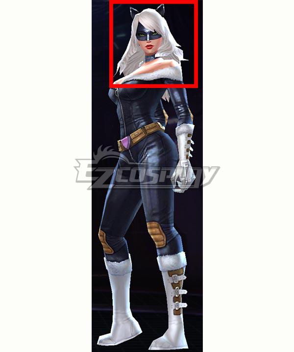 Marvel Future Fight Black Cat Claws Silver Halloween Cosplay Wig