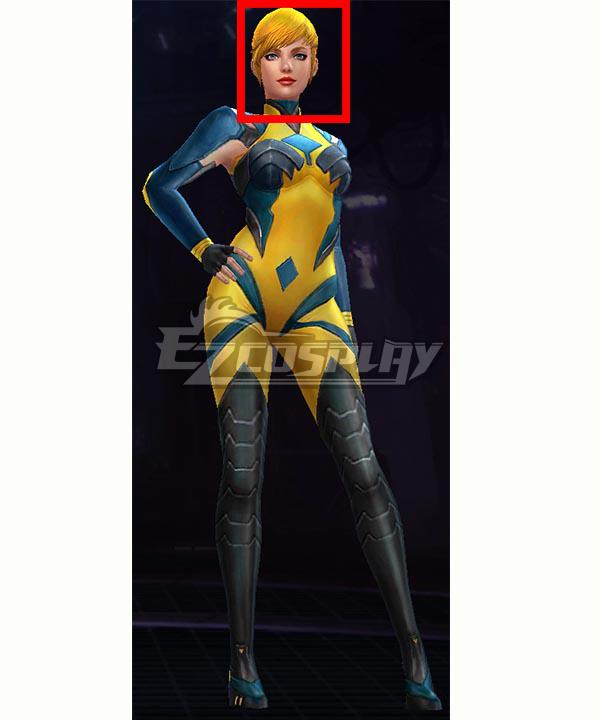 Marvel Future Fight Crystal Crystalia Amaquelin Royal Suit Golden Halloween Cosplay Wig