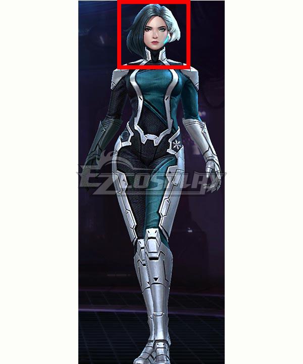 Marvel Future Fight Luna Snow Seol Hee Andromeda Suit Black White Halloween Cosplay Wig