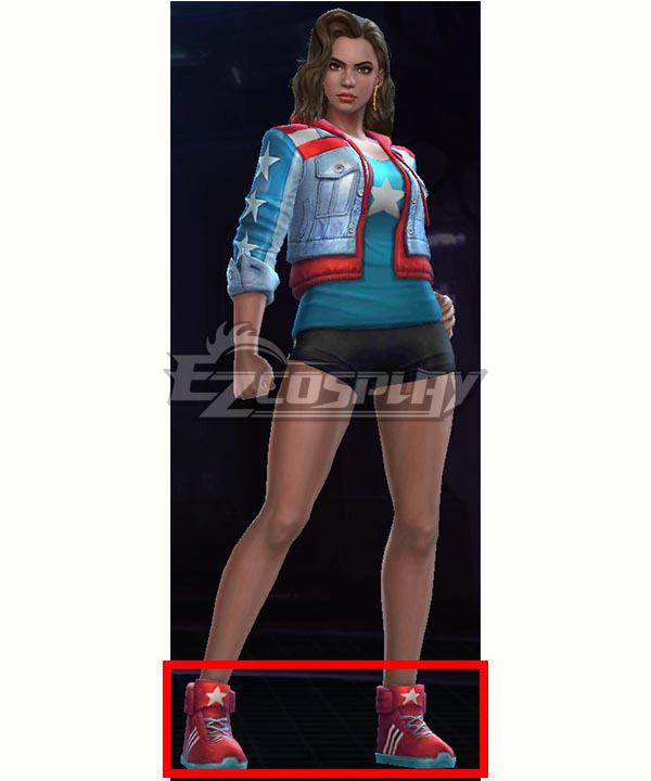 Marvel Future Fight America Chavez Red Shoes Cosplay Boots