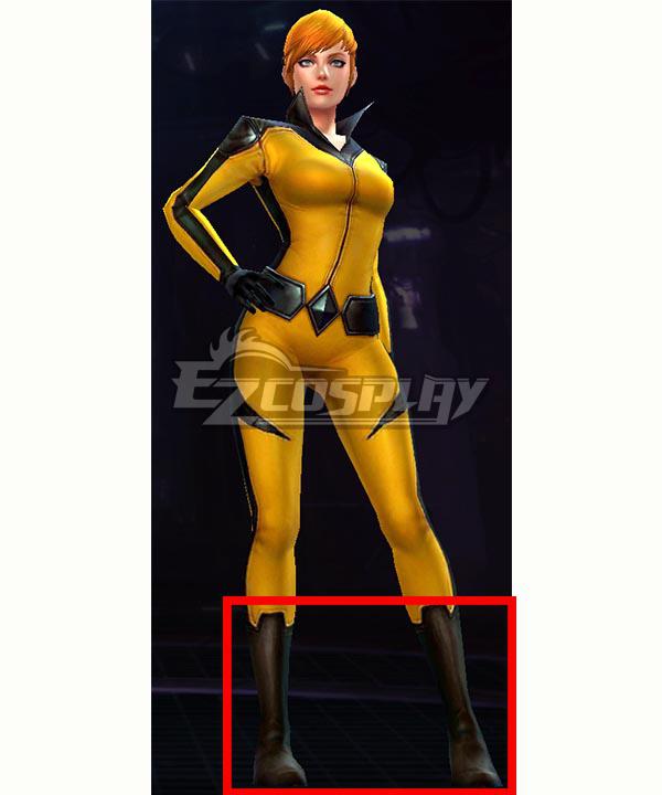 Marvel Future Fight Crystal Crystalia Amaquelin Black Shoes Cosplay Boots