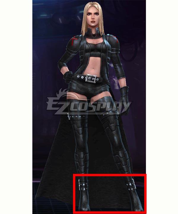 Marvel Future Fight Emma Frost Marvel Now! Black Shoes Cosplay Boots