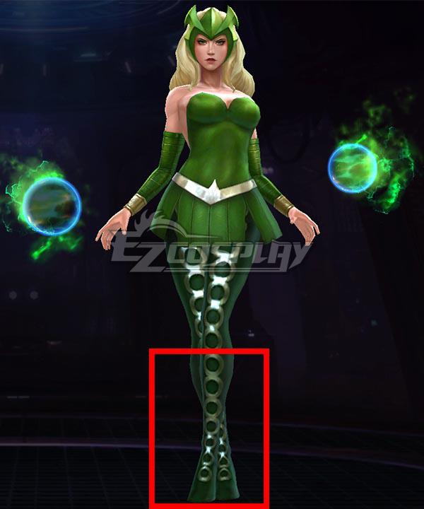 Marvel Future Fight Enchantress Amora Green Shoes Cosplay Boots