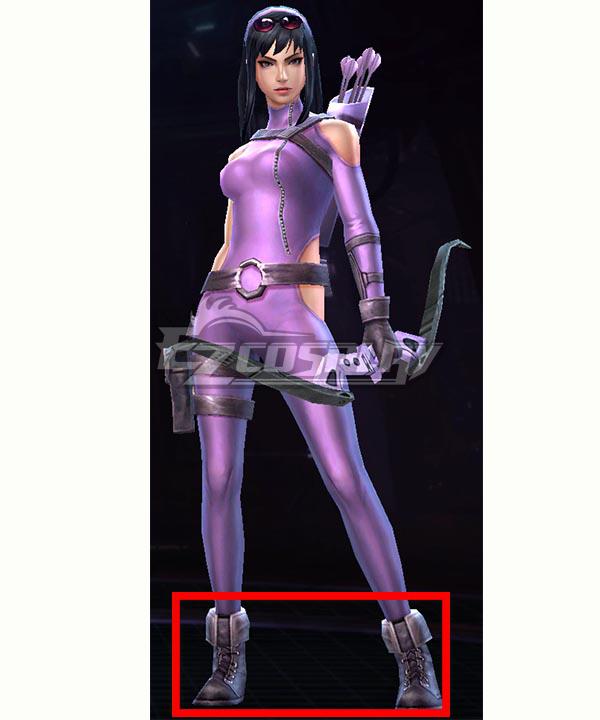 Marvel Future Fight Hawkeye Kate Bishop Purple Shoes Cosplay Boots