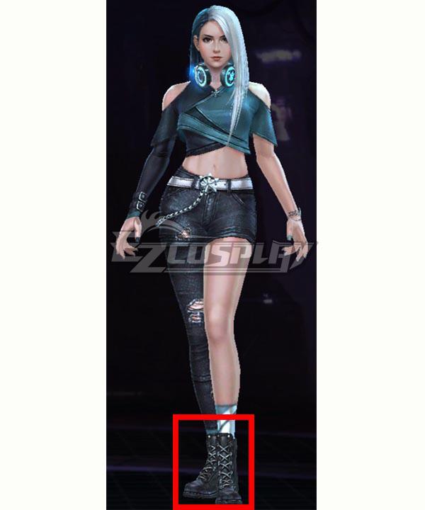 Marvel Future Fight Luna Snow Seol Hee Lifestyle Series 1 Black Shoes Cosplay Boots