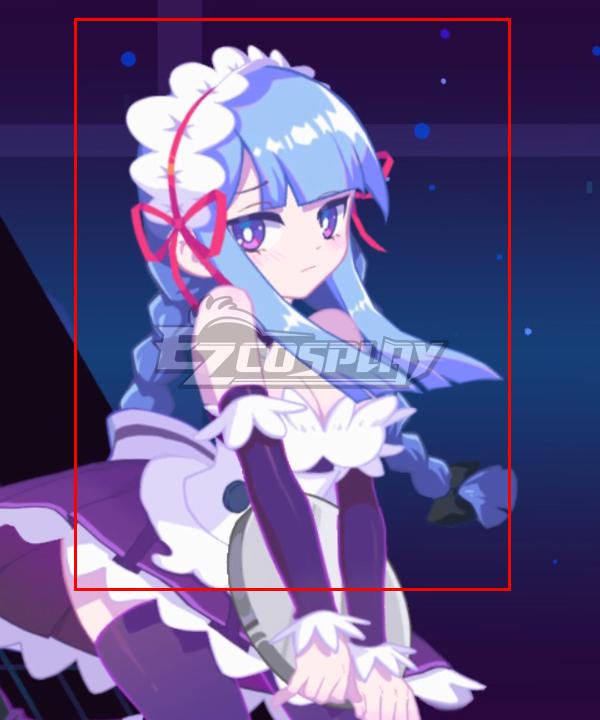 Muse Dash Marija Maid Blue Cosplay Wig