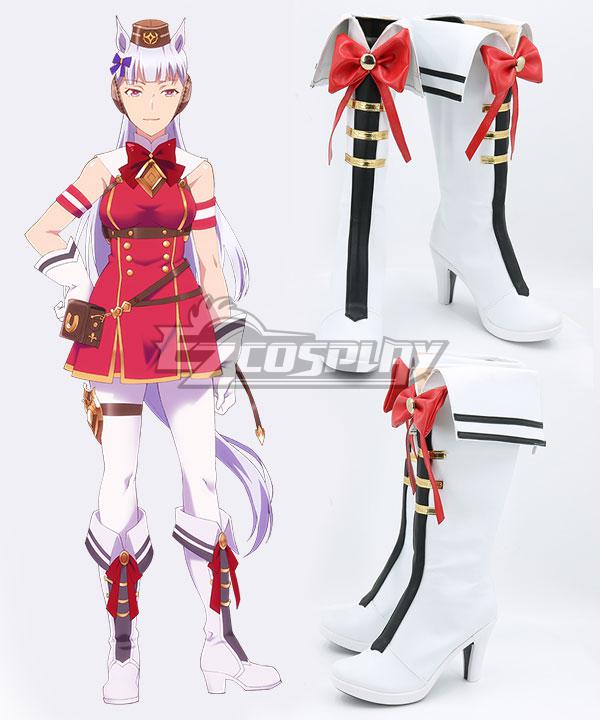 Uma Musume: Pretty Derby Season 2 Gold Ship White Shoes Cosplay Boots