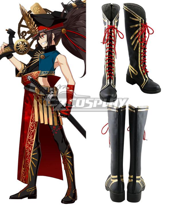 Fate Grand Order Avenger Oda Nobunaga Stage 2 Black Shoes Cosplay Boots