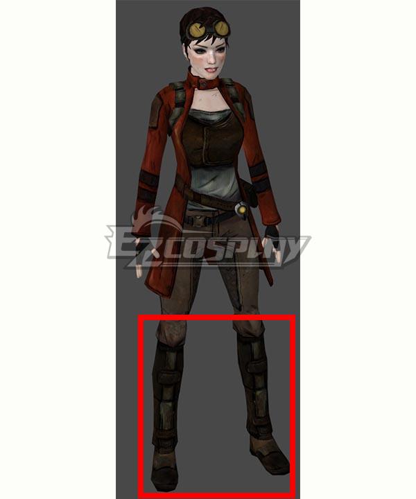 Borderlands 1 2 Patricia Tannis Brown Shoes Cosplay Boots