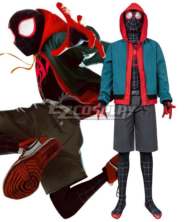 Marvel Spiderman : Into The Spider-Verse Miles Morales Zentai Jumpsuit Cosplay Costume