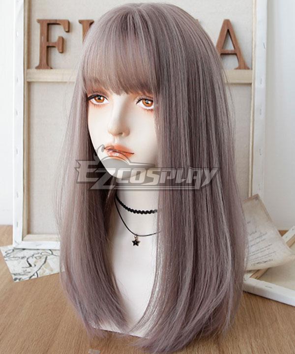 Japan Harajuku Lolita Series Grey Pink Cosplay Wig