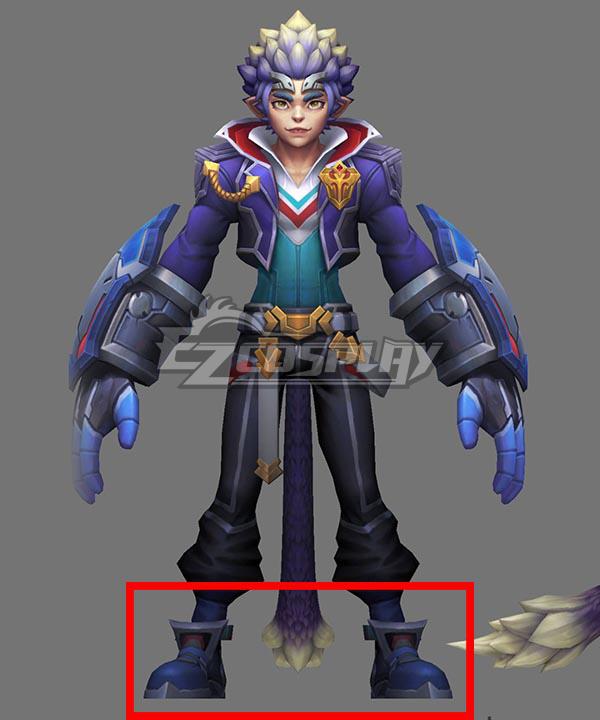 League of Legends LOL Battle Academia Wukong Blue Cosplay Shoes