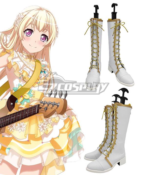 BanG Dream! Chisato Shirasagi A Sparkling Stage Awaits Blooming Yell White Shoes Cosplay Boots