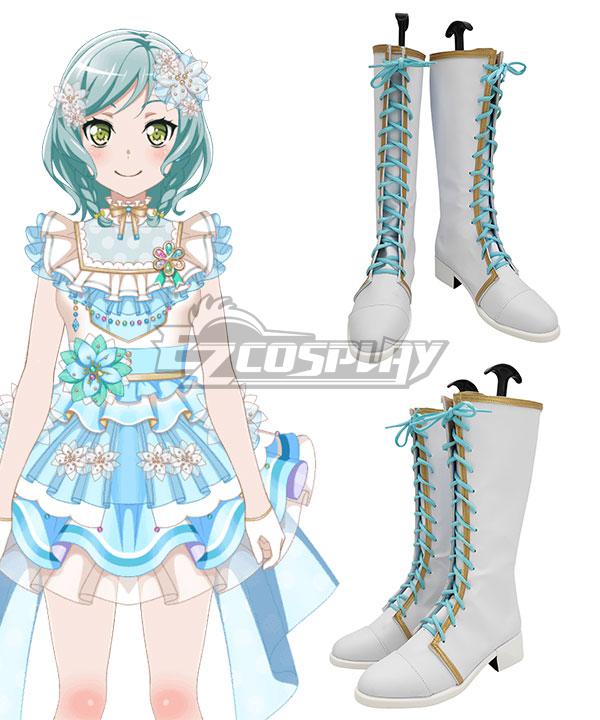 BanG Dream! Pastel*Palettes An Idol Is Hikawa Hina Blooming Yell White Shoes Cosplay Boots