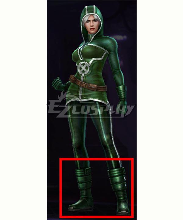 Marvel Future Fight Rogue Uncanny Avengers Green Shoes Cosplay Boots