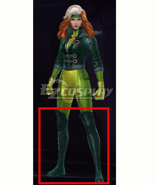 Marvel Future Fight Rogue Excalibur Green Shoes Cosplay Boots