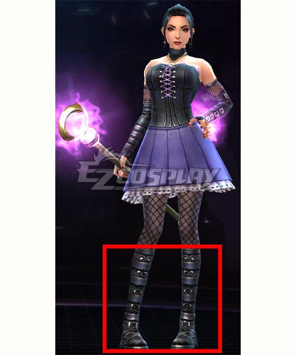 Marvel Future Fight Sister Grimm Secret Wars Black Shoes Cosplay Boots