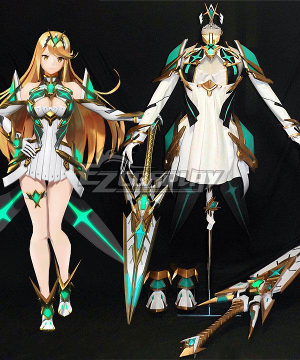 Xenoblade Chronicles 2 Mythra Armor Shoes Sword Fullset Cosplay Costume