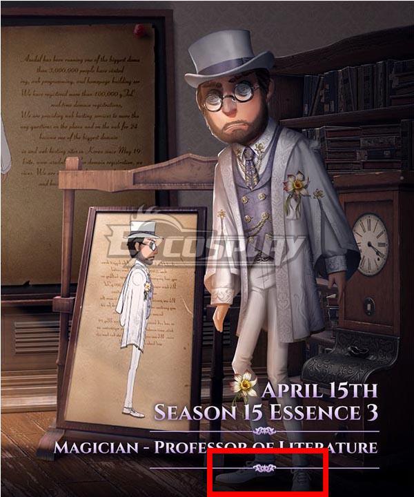 Identity V Magician Servais Le Roy Professor of Literature White Cosplay Shoes