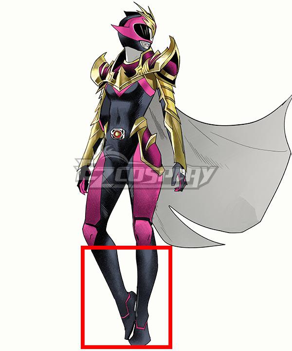 Mighty Morphin Power Rangers Pink Solar Ranger Ranger Slayer Queen Black Shoes Cosplay Boots