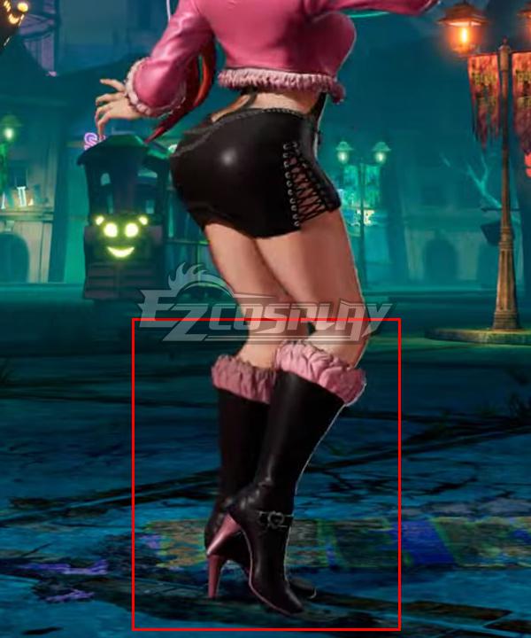 The King Of Fighters XV KOF Shermie Black Shoes Cosplay Boots