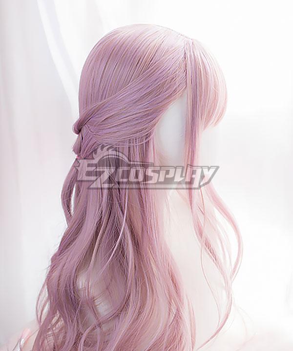 Pink Japanese Real Hair Wigs Japan Harajuku Lolita Series Pink