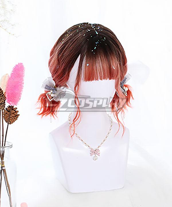 Japan Harajuku Lolita Series Black Orange Cosplay Wig - EWL188Y