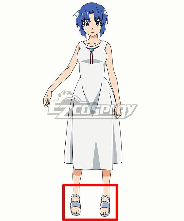 Higurashi When They Cry Rumiko Chie White Cosplay Shoes