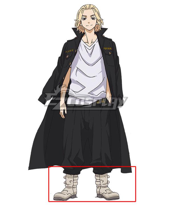 Tokyo Revengers Manjiro Sano Light Yellow Shoes Cosplay Boots