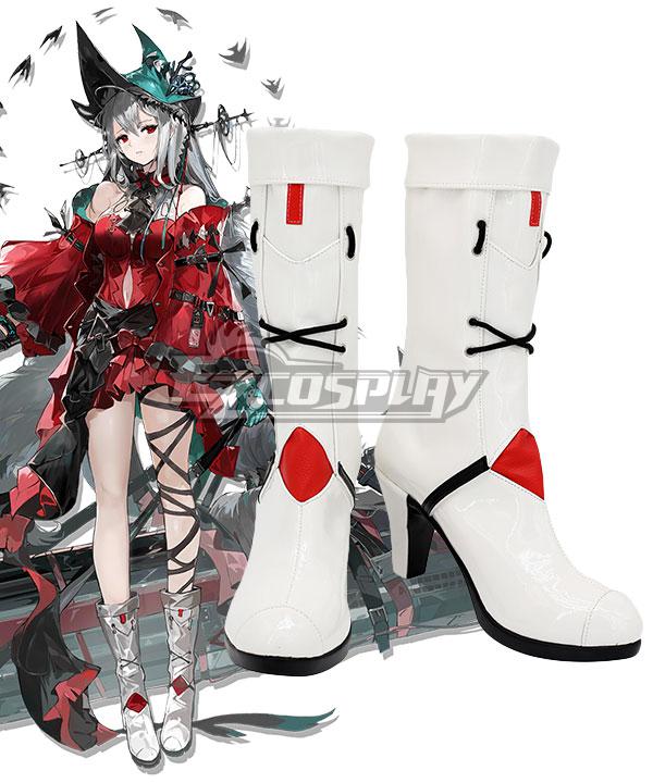 Arknights Skadi The Corrupting Heart Silver Cosplay Shoes