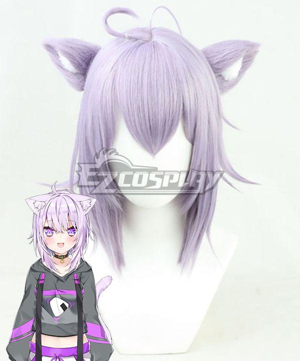 Virtual YouTuber Hololive Nekomata Okayu Purple Cosplay Wig