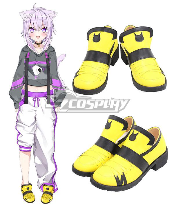 Virtual YouTuber Hololive Nekomata Okayu Yellow Cosplay Shoes