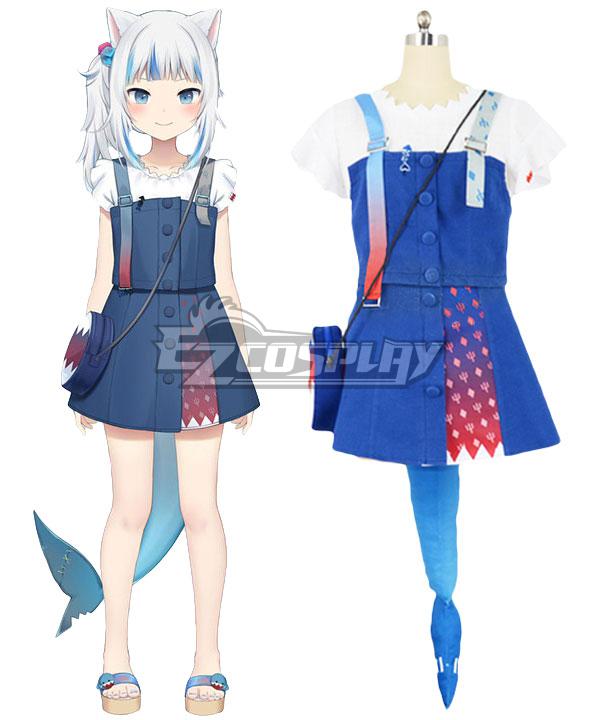 Holdlive Virtual YouTuber Gawr Gura New Outfit Cosplay Costume