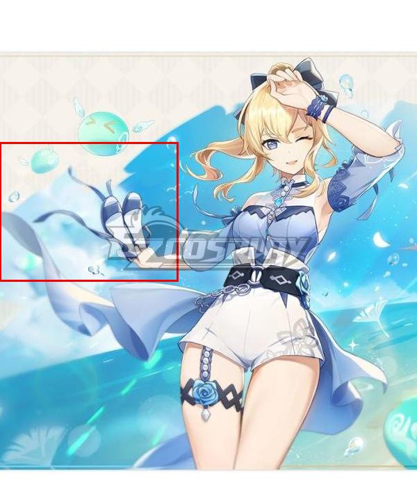 Genshin Impact Jean Sea Breeze Dandelion Blue Cosplay Shoes