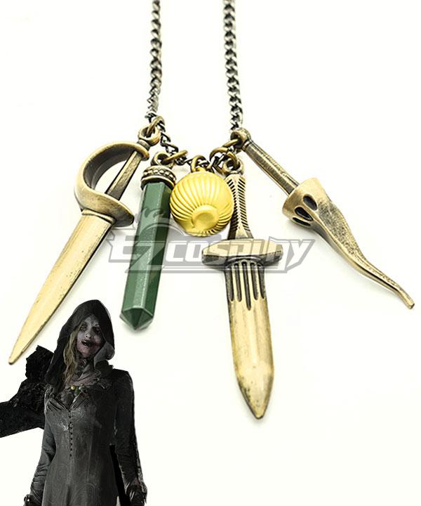 Resident Evil 8 Village Vampire Daughters Bela Daniela Cassandra Necklace Cosplay Accessory Prop Zinc Edition