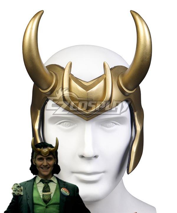 Marvel Loki 2021 Loki Helmet Horn Mask Halloween Cosplay Accessory Prop