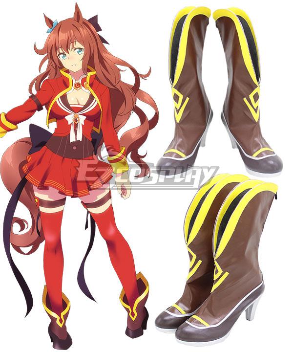 Uma Musume: Pretty Derby Maruzensky Brown Shoes Cosplay Boots