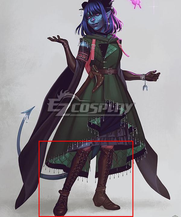 Critical Role Jester Lavorre Lv10 Brown Shoes Cosplay Boots