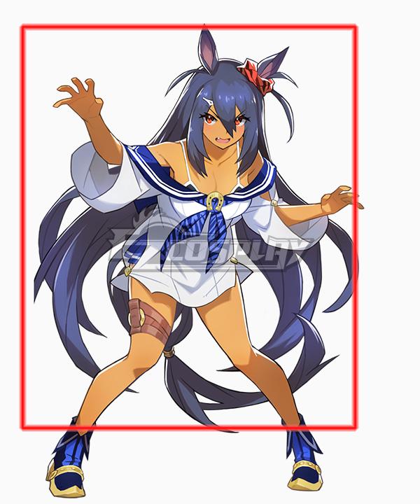 Uma Musume: Pretty Derby Game Hishi Amazon Blue Cosplay Wig