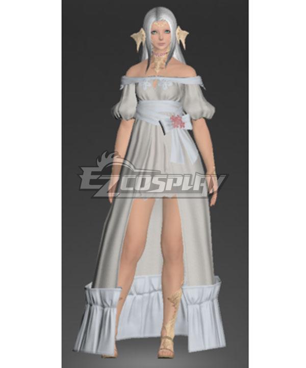 Final Fantasy XIV White Spring Dress Cosplay Costume