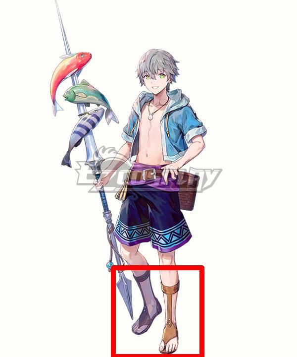 Fire Emblem Heroes Three Houses Fabled Sea Knight Ashe Brown Cosplay Shoes